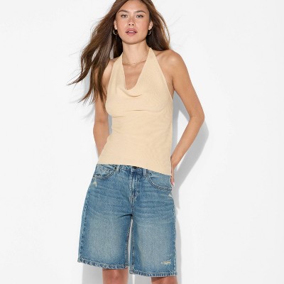 Women's Sleeveless Tie-Collar Pullover Sweater - Wild Fable™