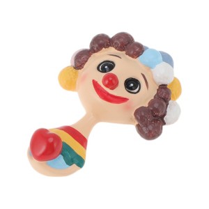 Unique Bargains Decorative Magnets Magnetic Fridge Sticker Irregular Shape Synthetic Resin Black Beige White 1Pc - 1 of 3