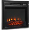 Tangkula 18'' Electric Fireplace Heater Freestanding & Recessed Electric Stove Heater w/Adjustable LED Flame - 3 of 4