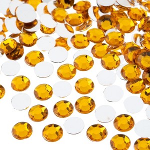 John Bead 1000-Piece 8mm (SS39) Gold Acrylic Round Flat Back Rhinestones - 1 of 1