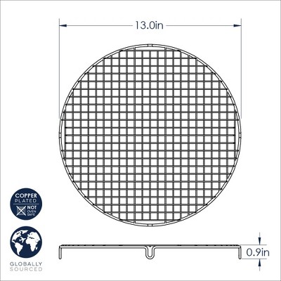 Nordic Ware Round Copper-Plated Steel Cooling Grid, 13-inch Diameter