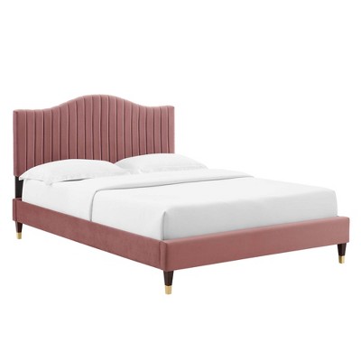 Modway Juniper Channel Tufted Performance Velvet Twin Platform Bed