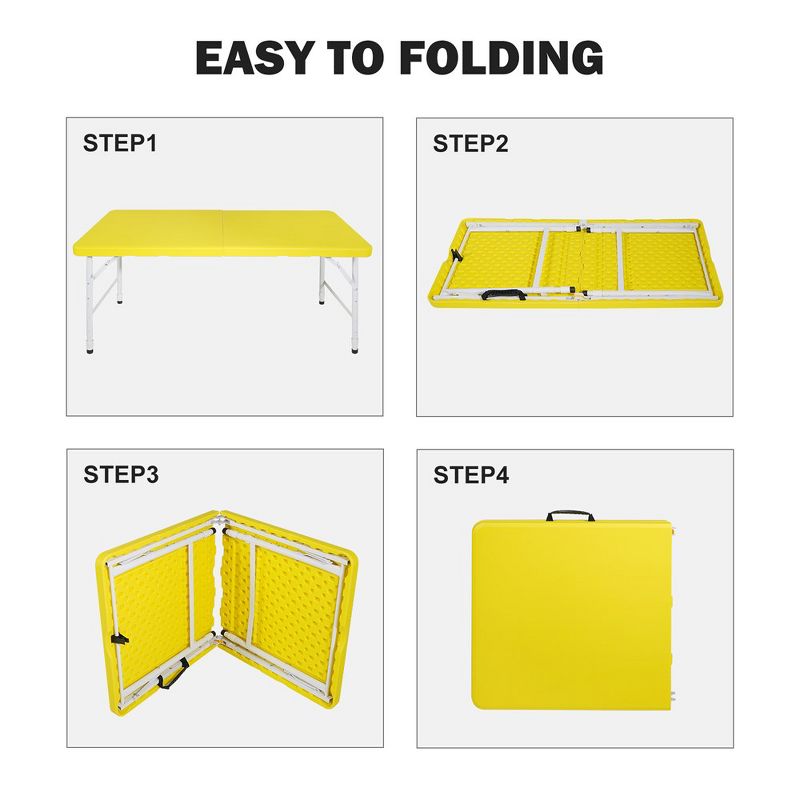 4ft Portable Folding Table Folding Table for Camping, 2 of 6
