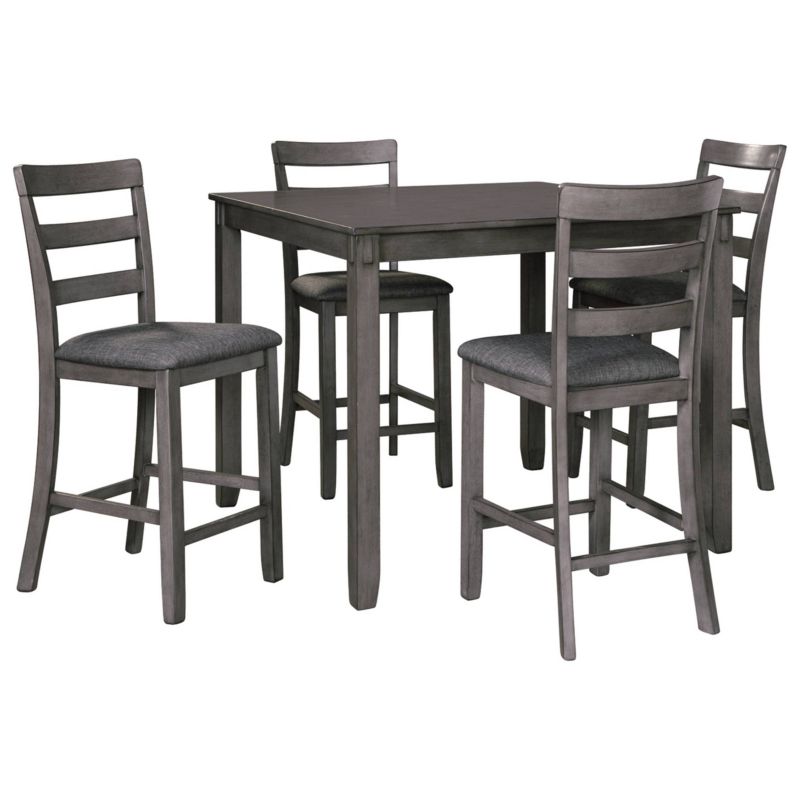 Set of 5 Bridson Counter Height Dining Table and Barstools Gray - Signature Design by Ashley, 1 of 12