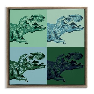 Stupell Industries Vintage Roaring T-Rex Dinosaur, 18" x 18" - 1 of 4