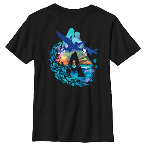 Boy's Avatar: The Way Of Water Great Leonopteryx Silhouette Scenic Logo ...
