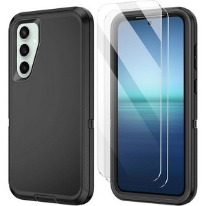 Entronix Bundle Compatible with Galaxy S25 - Heavy Duty Case & 2 Clear Screen Protectors - 1 of 4