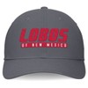 NCAA New Mexico Lobos Cotton Twill Snapback Hat: Solid Gray Adjustable Baseball Cap - 2 of 4