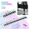 Costway 88 Key Folding Piano Keyboard with Wireless MIDI Dual Speakers 1000 Timbres Black/Pink/White - 3 of 4
