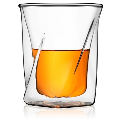 Lacey 10oz Clear Borosilicate Double Wall Whiskey Glass Set