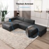 Mjkone Modern Oversized 113" W L Shape Sectional Sofa with Deep Seat - 3 of 4
