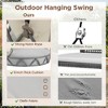 Outdoor Hanging Basket Swing Chair with UV-Resistant Cushion, 8" Thick Seat, 300 lbs Capacity - 3 of 4