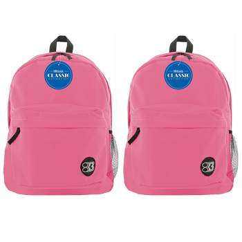BAZIC Products® Classic Backpack 17" Fuchsia, Pack of 2