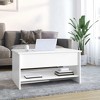 vidaXL Coffee Table High Gloss White 31.5"x19.7"x15.7" Engineered Wood - 3 of 4
