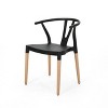 Vynxaria Plastic Dining chair,set of 2,Black - 4 of 4