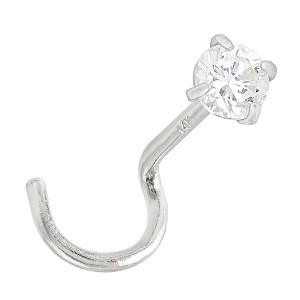 Jewelry Avalanche 1.5mm-3mm CZ Solid 22G 14K Gold Nose Screw Nose Stud - 1 of 3