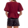 Women's Danielle Puff Sleeves Bow Detail Top - entro - 4 of 4