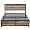 Twin/Full/Queen Size Bed Frame with Wood Headboard and Footboard, 14 Inch Platform Mattress Foundation, No Box Spring Needed Bed - 2 of 4