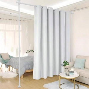 Room Divider No Drilling Curtain Rods Heavy Duty Floor to Ceiling Hanging Wall Divider Tension Partition Room Separator - 1 of 4