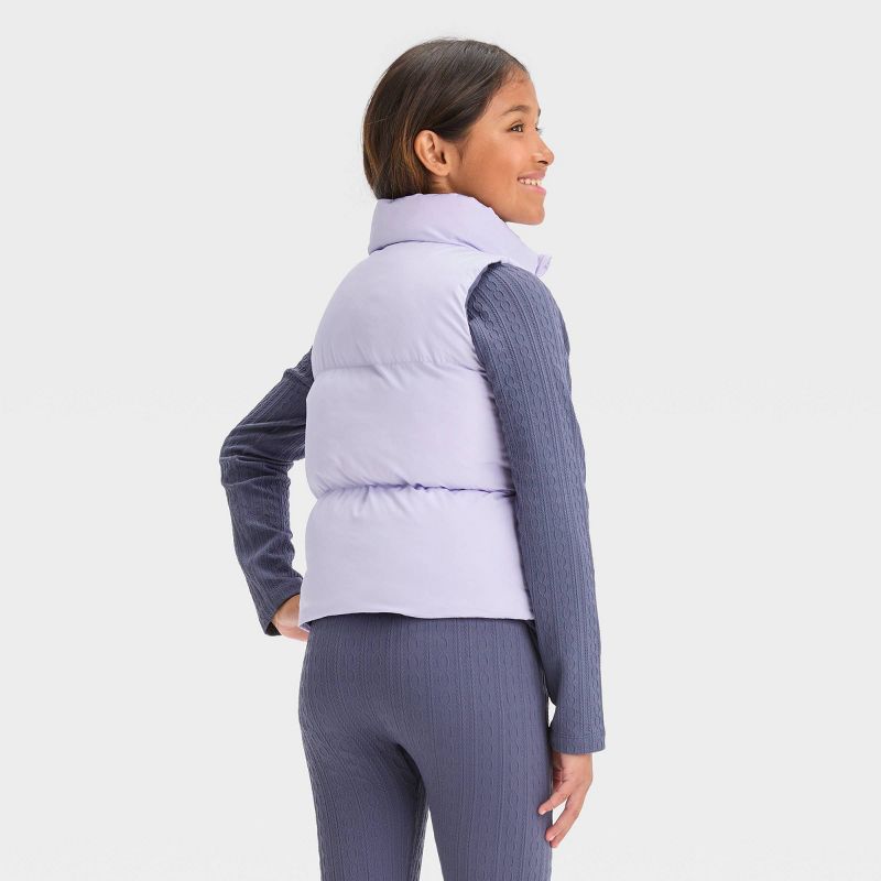 Girls' Reversible Puffer Vest - All In Motion™, 3 of 9
