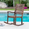 Bamberg Transitional Acacia Wood Outdoor Rocking Chair - Saracina Home - 2 of 4