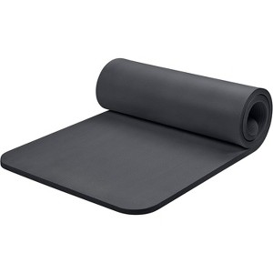 1-Inch Thick Yoga Mat, Non-Slip Exercise Mat with Nylon Strap for Fitness Workouts for Men & Women - 1 of 4