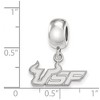 Black Bow Jewelry Sterling Silver South Florida Bulls NCAA Bead Charm - 3 of 4