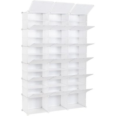 GustoWave Shoe Rack Organizer, 12 Tier Shoe Storage Cabinet, Expandable Plastic Shoe Shelves for Closet, Entryway, Hallway, Bedroom