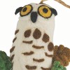 Park Designs Owl Brown Felt Ornament Pack Of 4 - 3 of 4