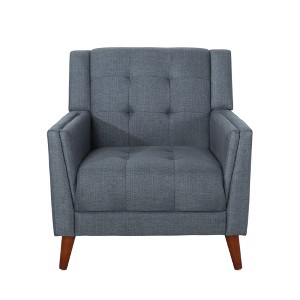Dexmalle Mid Century Accent Chair Fabric Arm Chair With Rubber Wood Legs - 1 of 4