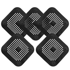 Unique Bargains Shower Drain Hair Catcher Round and Convex Drain Cover Silicone Strainer Hair Stopper - 1 of 4