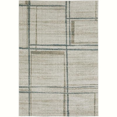 Oriental Weavers Alton 501Z9 Grey/ Teal Indoor Area Rug - 5'3" x 7'6"