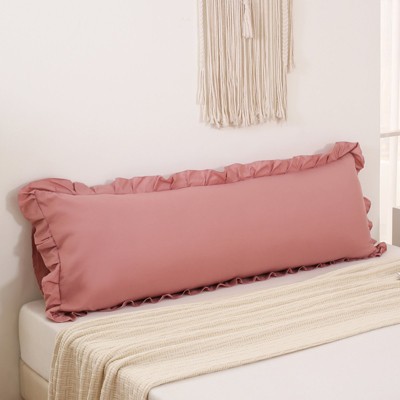 Reversible Pillow Cover – Soft Shabby Chic Ruffled Pillowcases, Wrinkle Resistant, Envelope Closure, Queen/King/Body
