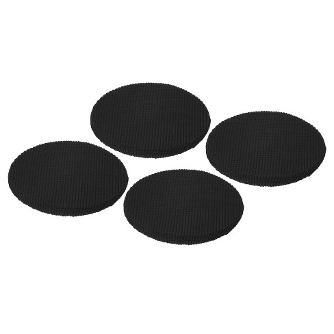 Unique Bargains Non slip Round Bar Stool Seat Cushions Slipcovers 11 16 4 Pcs Black