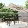 vidaXL Bar Table with Glass Top Black 70.9"x27.6"x43.3" Poly Rattan - 2 of 4
