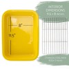 Elanze Designs Large 9x13 inch Stoneware Porcelain Baking Dish With Stainless Steel Rack,Yellow - 3 of 4