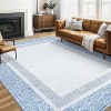 Machine Washable Carpet, Non-Slip And Non-Linting, Large Indoor Carpet, Modern Border Low Pile Foldable Carpet, Bedroom, Living Room, Kids Room - 2 of 4