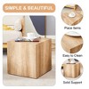 PAGED Modern Minimalist Coffee Table MDF Square End Table with Natural Texture for Living Room - 2 of 4