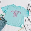Simply Sage Market Women's Miami Beach Florida Short Sleeve Relaxed Fit Cropped Tee - 2 of 3