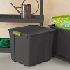 Sterilite 20gal Latching Tote Gray/Green - image 2 of 4