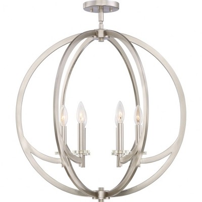 Quoizel Lighting Orion 6 - Light Semi-Flush Mount in  Brushed Nickel