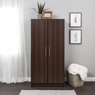 Prepac Elite Storage Wardrobe Espresso: Laminated Mdf & Particle Board 