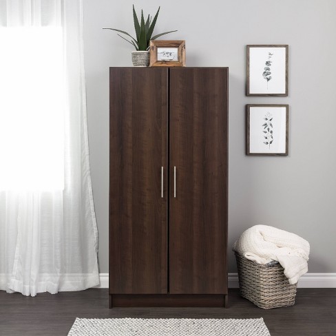 Prepac Elite Storage Wardrobe Espresso: Laminated Mdf & Particle Board ...