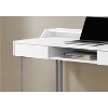 Monarch Specialties Computer Desk Home Office Laptop Storage Drawers 48InchL Work Metal Laminate White Grey Contemporary Modern - 2 of 4
