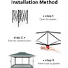 13x13 Ft Pop Up Canopy Tent with Mosquito Netting &  Carrying Bag, Instant Portable Shelter, Heavy Duty Foldable Gazebo for Outdoor Backyard - 3 of 4