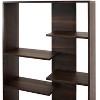 Sunnydaze Indoor Rosalee 9-Tier Open Bookshelf with Staggered Shelves - Coffee Brown - 3 of 4