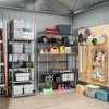 Sandinrayli 6 ft. W x 4 ft. D Outdoor Storage Shed Metal Tool Sheds with Lockable Doors 24 sq. ft., Gray - 4 of 4