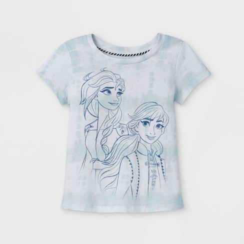 NWT Disney Frozen Queen Elsa Light Green Short Sleeve Shirt Size 3T 