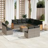 vidaXL 12 Piece Patio Sofa Set with Cushions - Gray With Table - 2 of 4