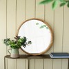 FONTOI Charleston Oval Wall Mirror Solid Wood Frame Farmhouse Decorative Accent for Bathroom Entryway or Console, Brown, 23.6"*2"*35.4" - 4 of 4
